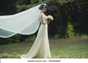 bridal veil wedding look