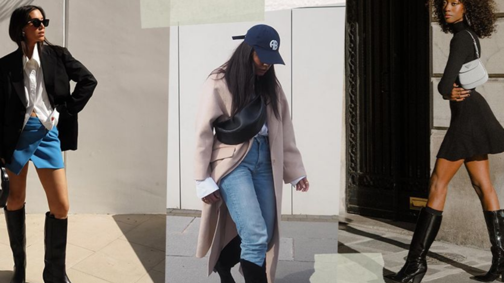 Cowgirl outfit for women with denim jeans, cowboy boots, and western hat styled for a trendy modern look.